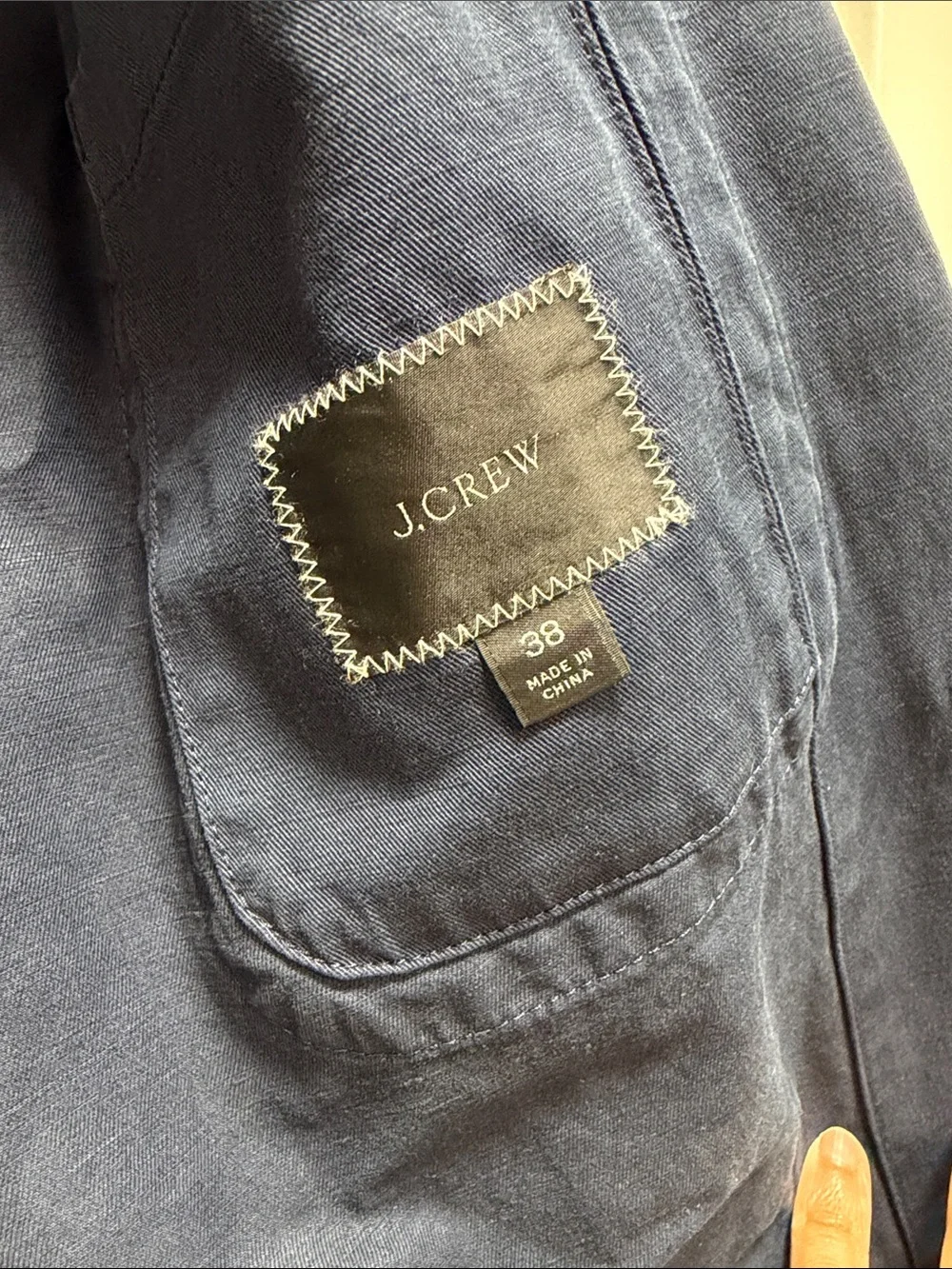 J. Crew Navy Blue Cotton Blazer